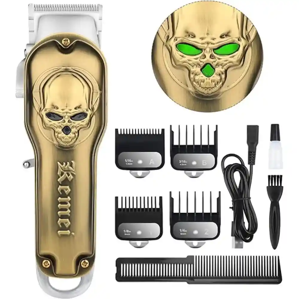 Maquina Para Cortar Pelo Profesional Kemei Calavera Modelo Km-1961