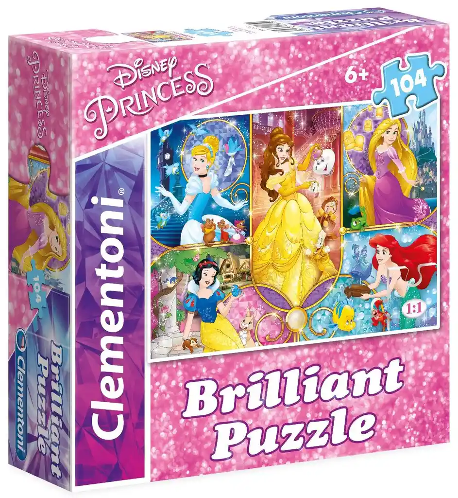 Rompecabezas 104 Piezas Princesas Disney Brillante Clementoni