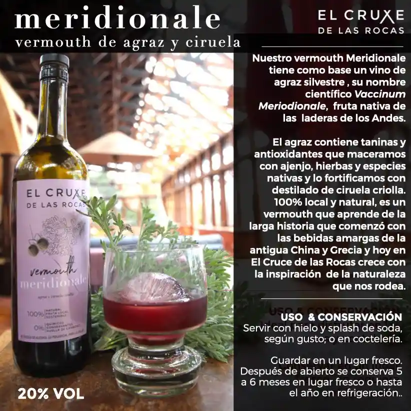 Meridionale Vermouth De Agraz Y Ciruela X 750 Ml Cruxe De Las Rocas