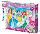 Rompecabezas 104 Piezas Princesas Disney Con Gemas Mágicas