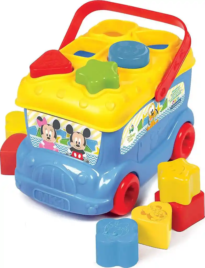 Juego Didácticos Sensorial Autobús Formas Mickey Para Niños