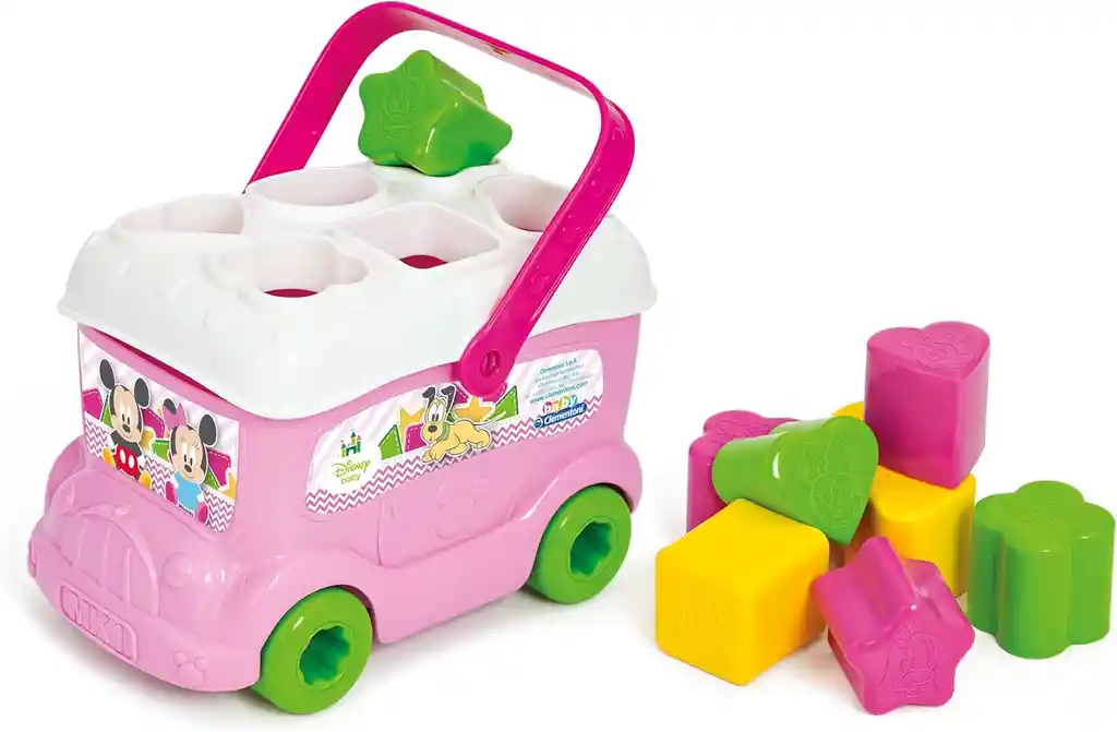 Juego Didácticos Sensorial Autobús Formas Rosa Para Niños