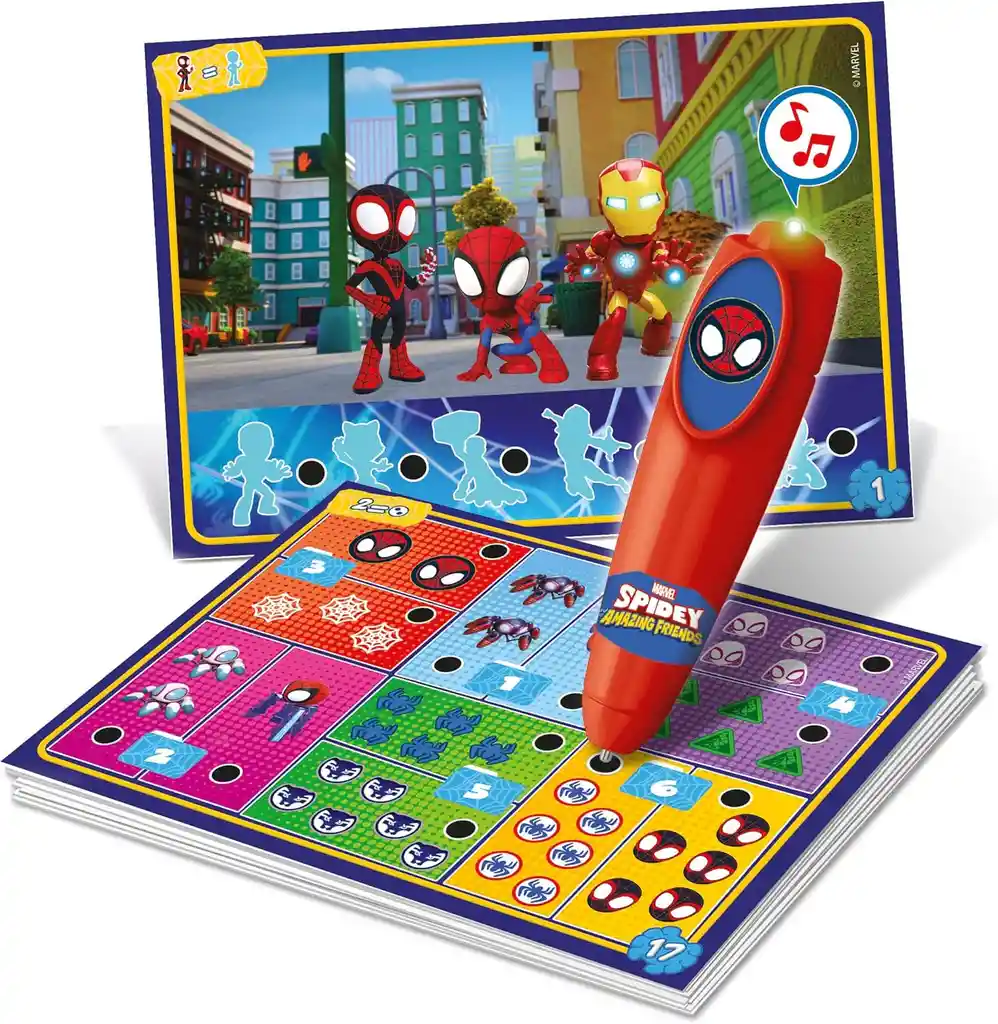 Juego Didáctico Quizzy Bolígrafo Interactivo Spidey Niños