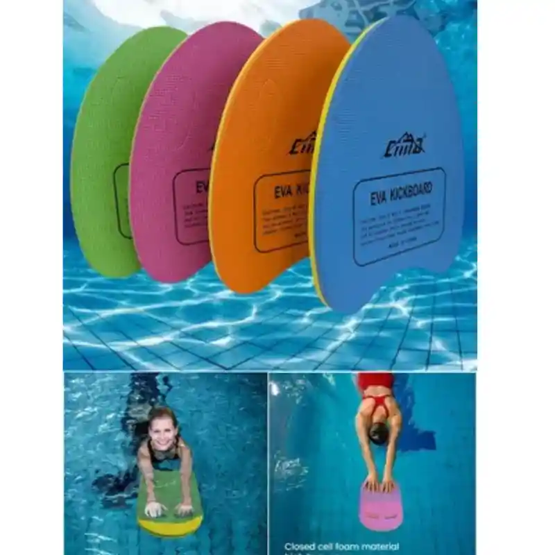 Tabla De Natación Triangular Color Verde Con Amarillo