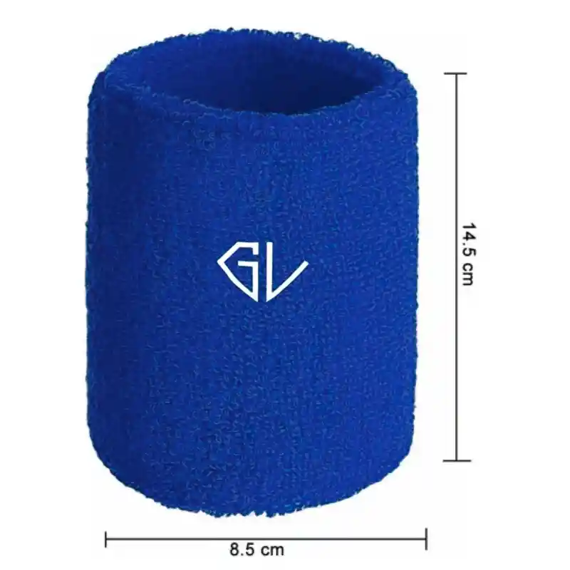 Muñequera Sudor Fitness Deportes Gym Color Azul