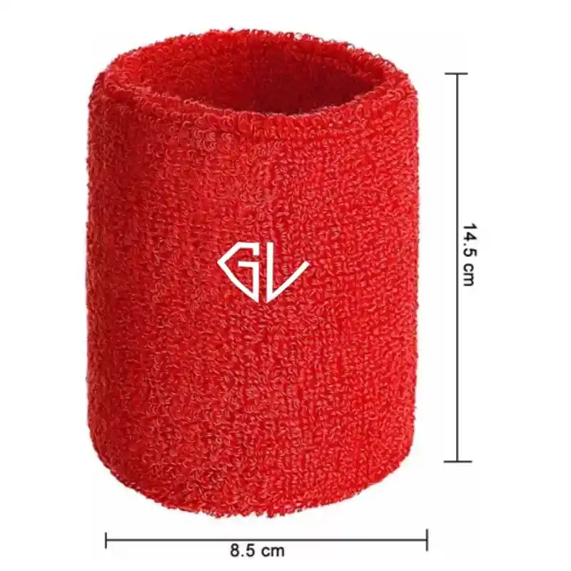 Muñequera Sudor Fitness Deportes Gym Color Rojo