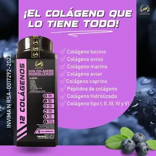12 Colagenos 1200gr Fco