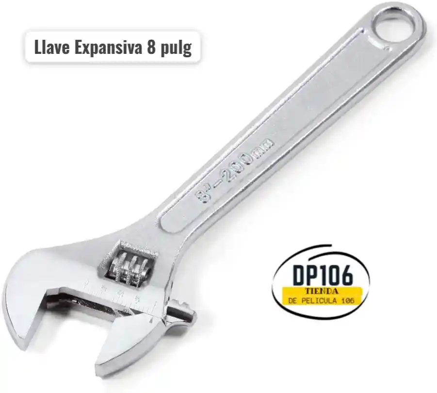 Llave Expansiva 8 Pulg Llave Inglesa Ajustable