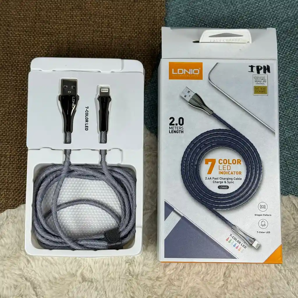 Cable De Iphone Usb 2 Metros / Ldnio