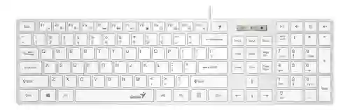 Teclado Genius Alambrico Teclas Planas Blanco
