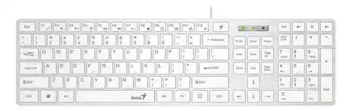 Teclado Genius Alambrico Teclas Planas Blanco