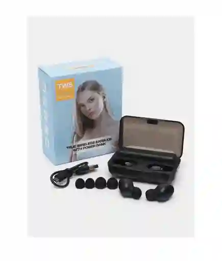 Audífonos In-ear Inalámbricos Bluetooth F9-5 Negro Power Banck