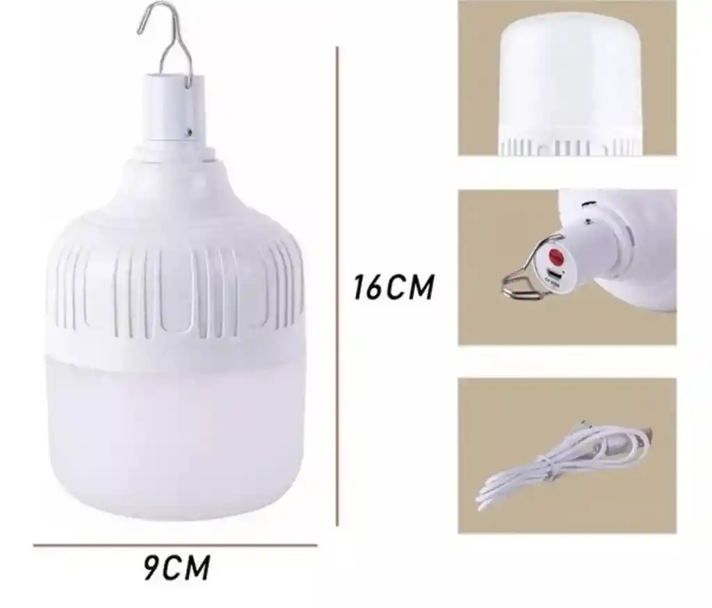 Bombillo Led Recargable 20w Lampara De Emergencia