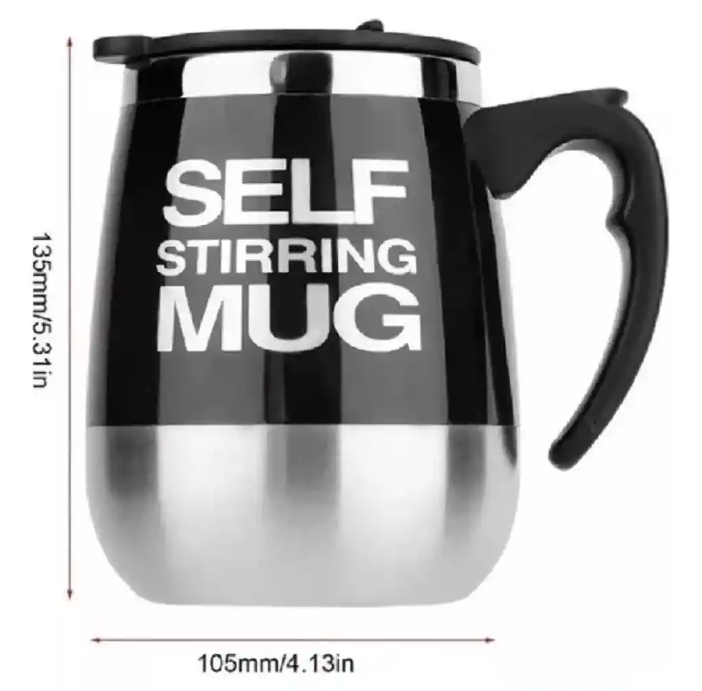 Vaso Taza Pocillo Mezclador Elèctrico Mug Cafe 400ml Negro