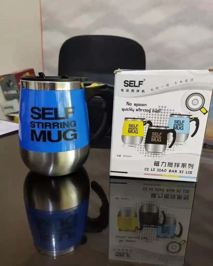 Vaso Taza Pocillo Mezclador Elèctrico Mug Cafe 400ml Azul