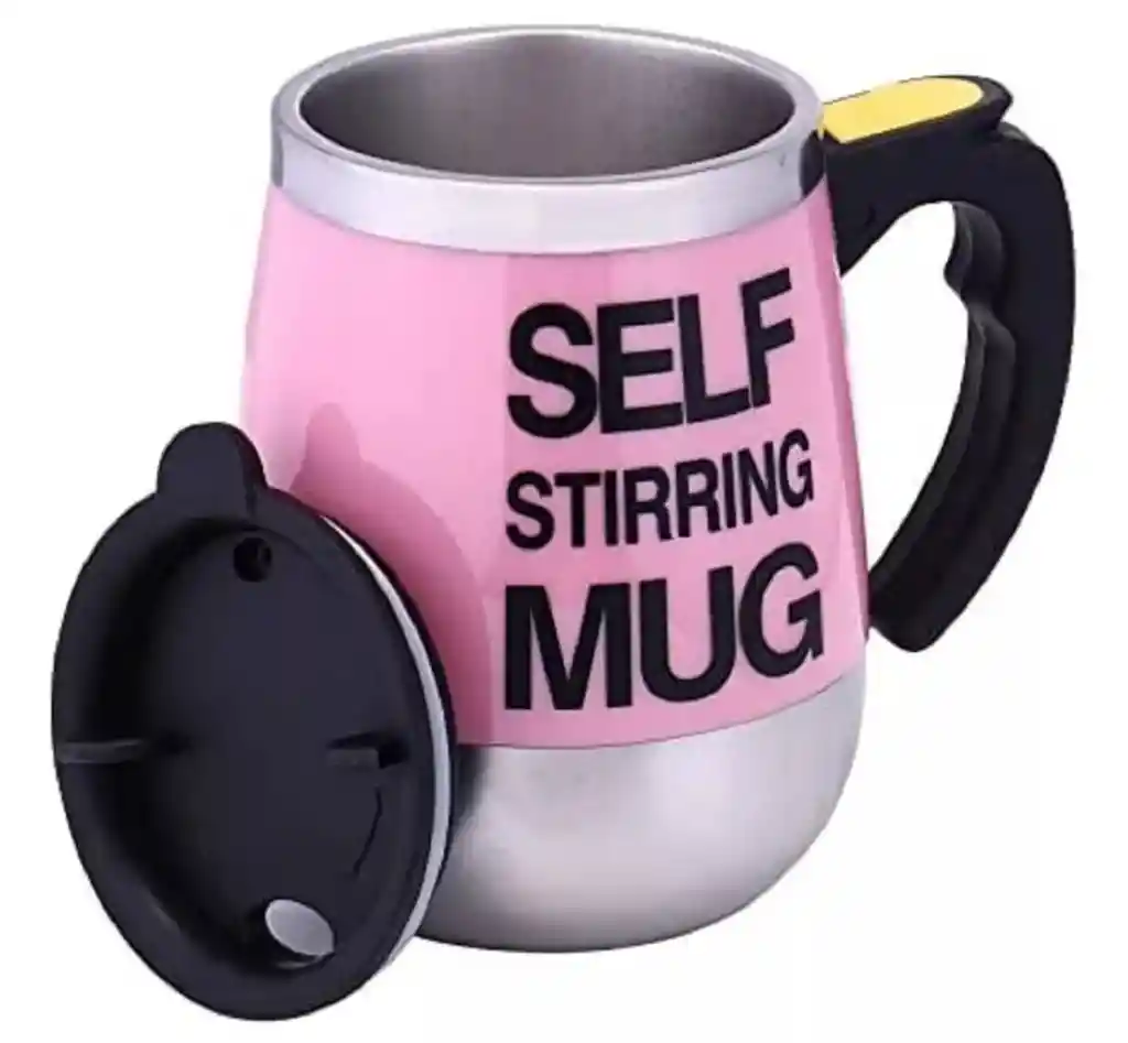 Vaso Taza Pocillo Mezclador Elèctrico Mug Cafe 400ml Rosado