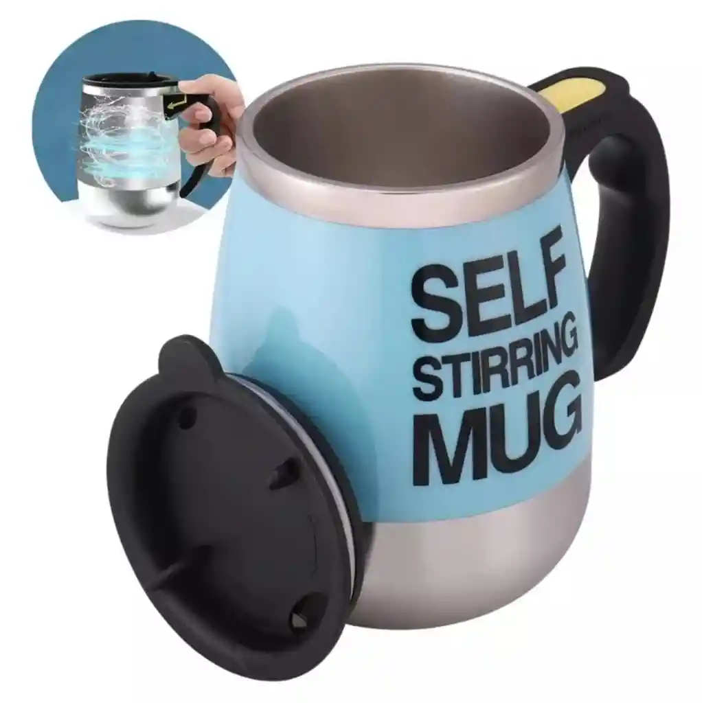 Vaso Taza Pocillo Mezclador Elèctrico Mug Cafe 400ml Azul Claro