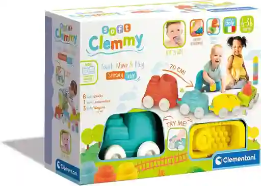 Juego Didáctico Tren Suave Coloridos Sensorial Para Bebés
