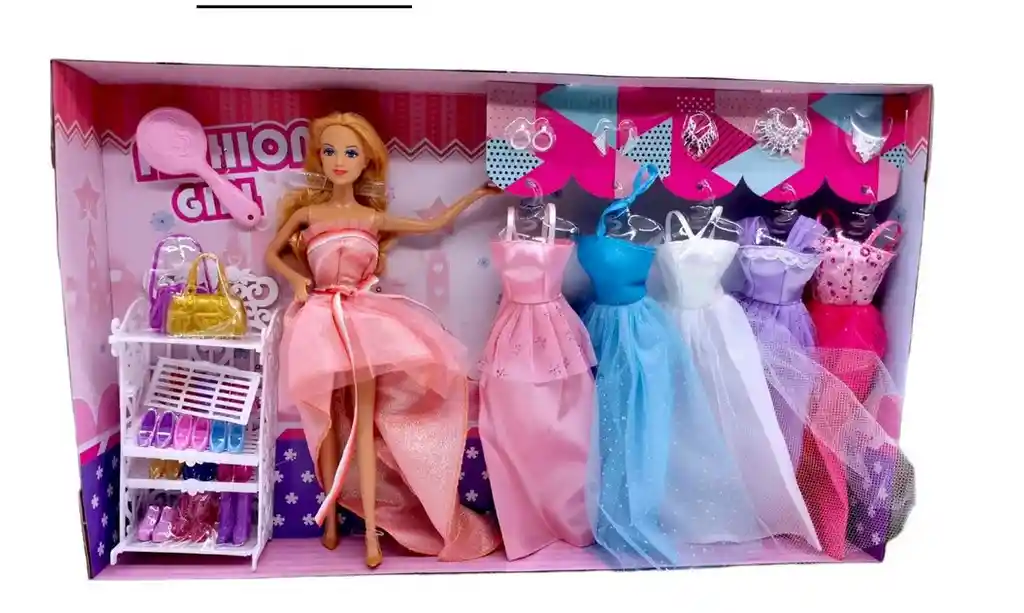 Muñeca Defa Lucy A La Moda Con Vestidos Y Zapatos