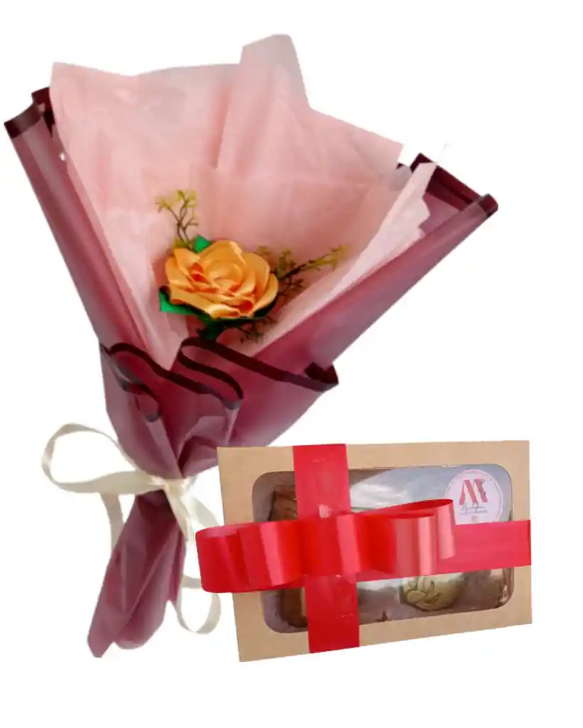 Rosa Con Chocolates Amor Eterna