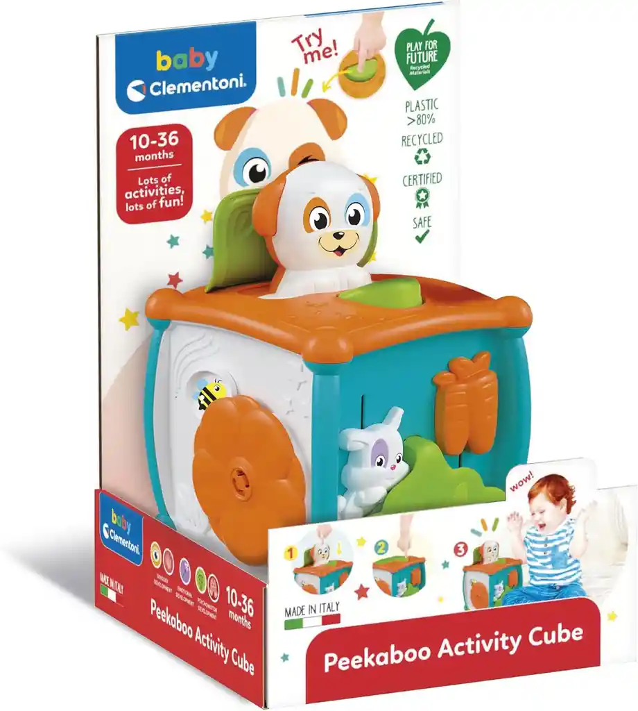 Juego Didáctico Cubo Actividades Peekaboo Para Bebés