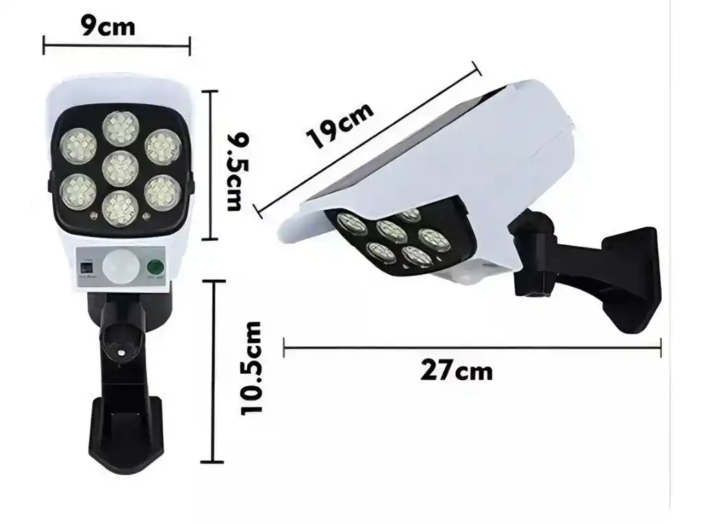 Lámpara Con Panel Solar Sensor De Movimiento Tipo Cámara