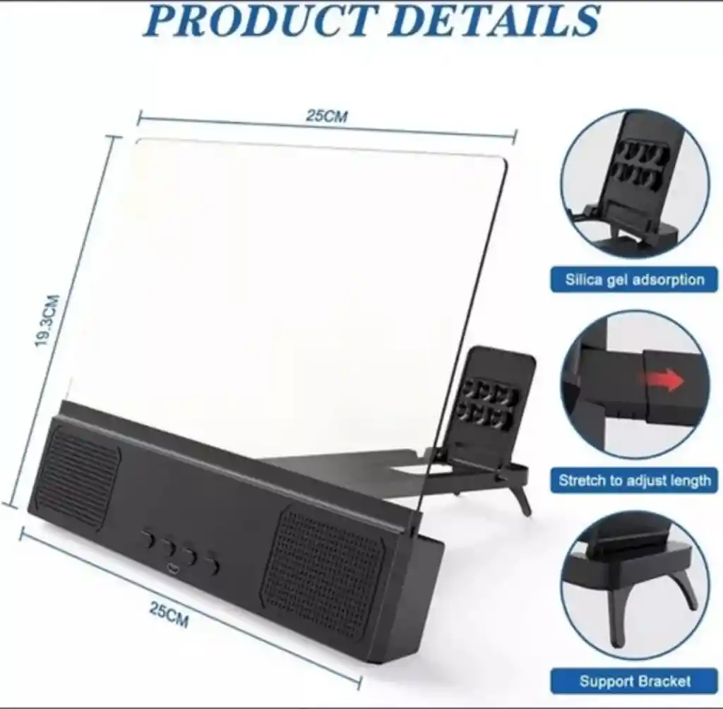 Amplificador De Imagen Y Sonido Con Bluetooth Lupa De Pantalla