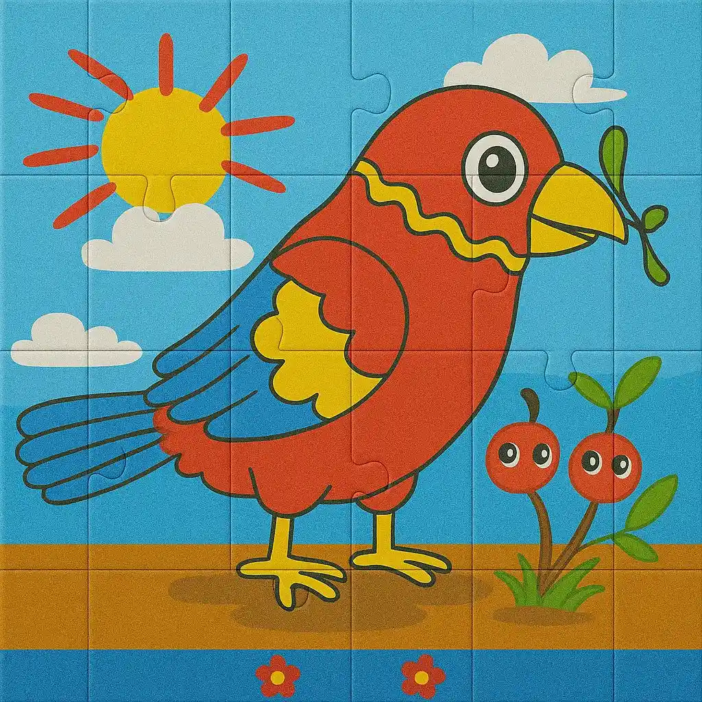 Rompecabezas Infantiles De Animales Juegos Para Niños 20 Piezas 15 X 15 Cm