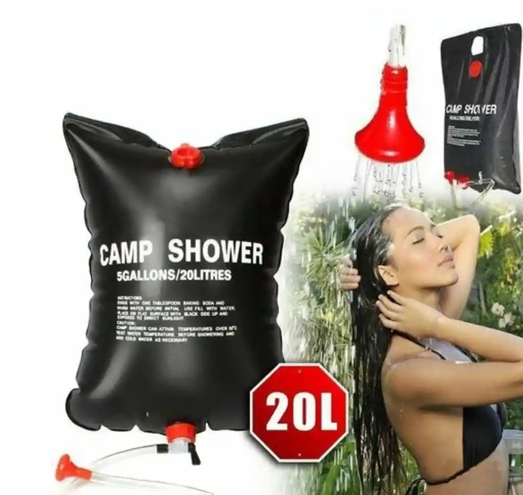 Bolsa De Ducha Solar Portátil De 20 Litros Camping