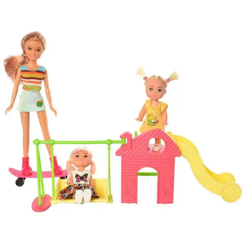 Muñeca Defa Lucy Dia En El Parque Con Niñas Y Accesorios