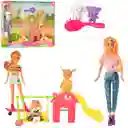 Muñeca Defa Lucy Dia En El Parque Con Niñas Y Accesorios