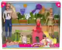 Muñeca Defa Lucy Dia En El Parque Con Niñas Y Accesorios