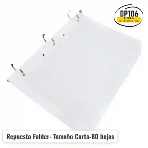 Hojas Cuadriculada Repuesto Folder Tamaño 105 / Carta