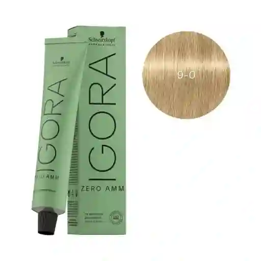 Schwarzkopf Igora Zero Tinte Sin Amoniaco Rubio Muy Claro Natural #9.0 60ml