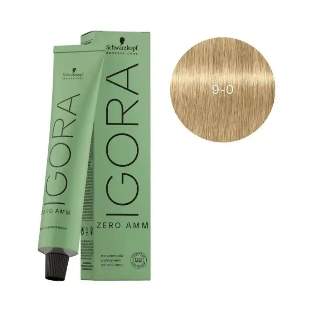 Schwarzkopf Igora Zero Tinte Sin Amoniaco Rubio Muy Claro Natural #9.0 60ml