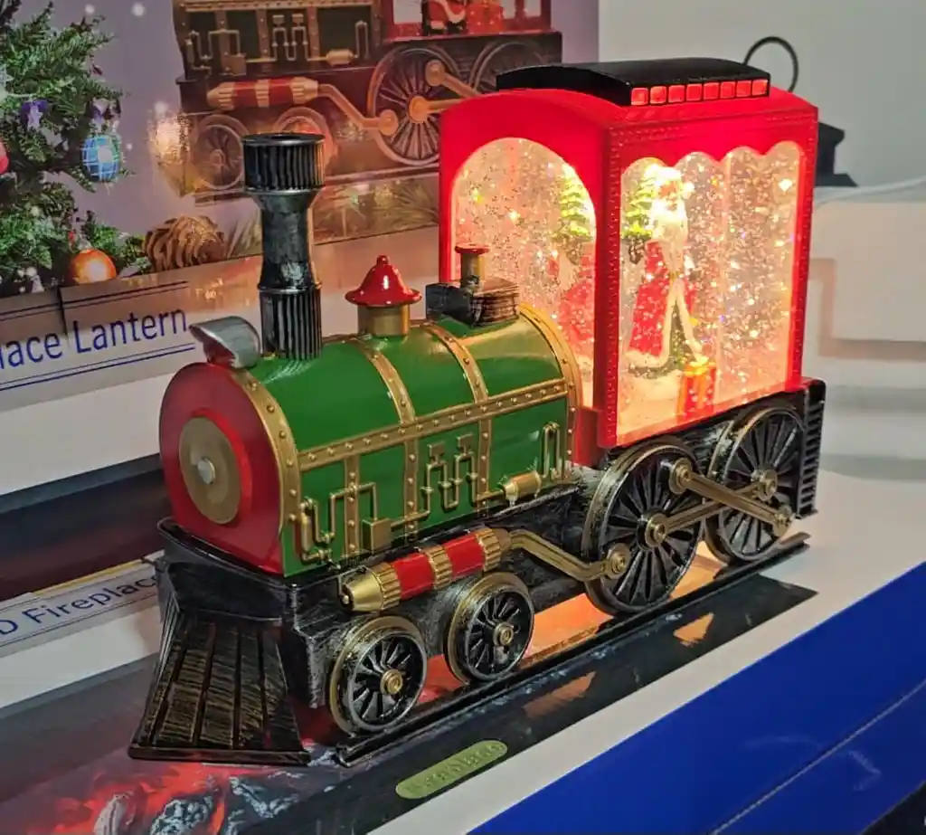 Decoración Navideña Hermoso Tren Musical Lámpara