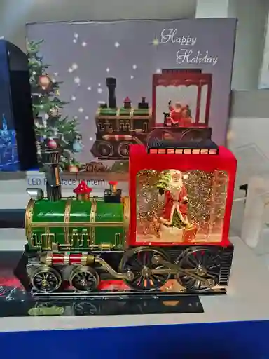 Decoración Navideña Hermoso Tren Musical Lámpara