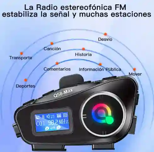 Audifono Intercomunicador Para Casco De Moto