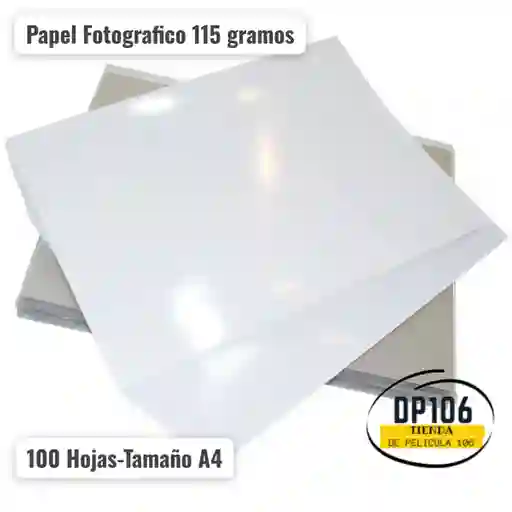 Papel Fotografico 115 Gramos X 100 Hojas