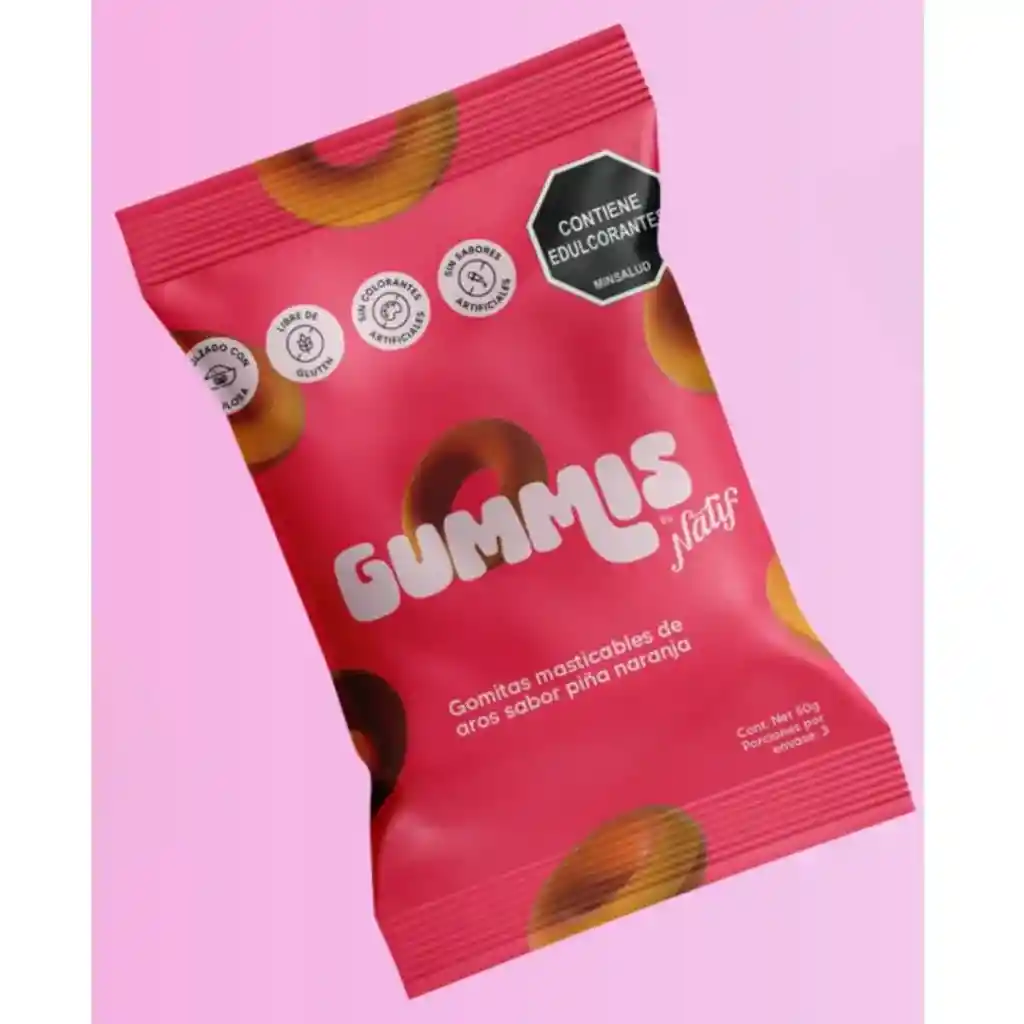 Gummis Sabor Piña Naranja - Natif X 50 G