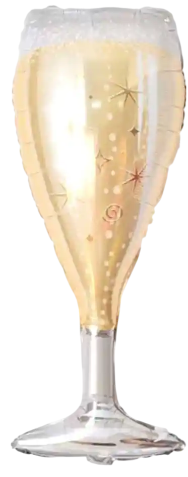Globo Metalizado De Copa Dorada