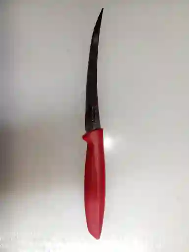 Cuchillo Para Asado Frutas 5 Plenus Curvo Rojo