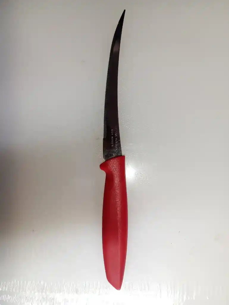 Cuchillo Para Asado Frutas 5 Plenus Curvo Rojo