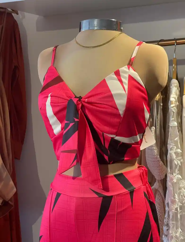 Set Floreado Fucsia