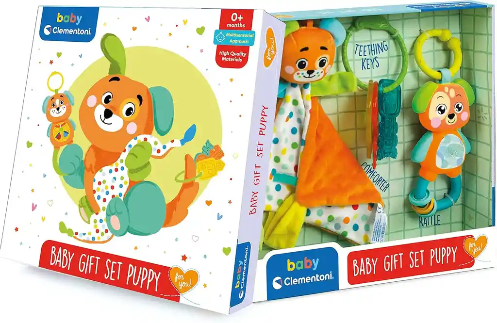 Juego Set 3 En 1 Sensorial Tierno Cachorro Para Bebés
