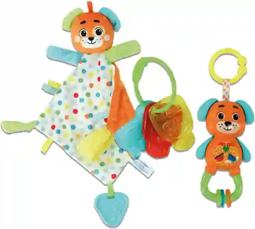 Juego Set 3 En 1 Sensorial Tierno Cachorro Para Bebés