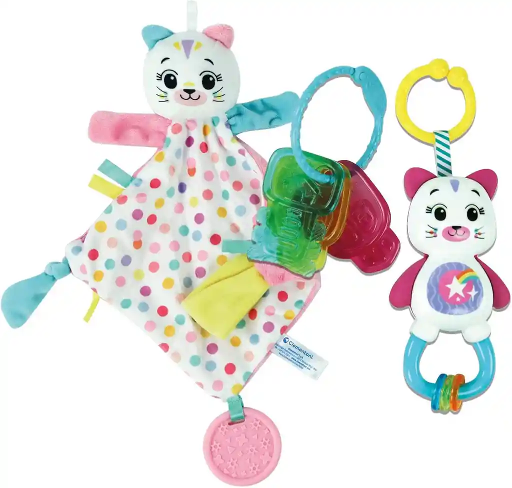 Juego Set 3 En 1 Sensorial Tierno Gatito Para Bebés