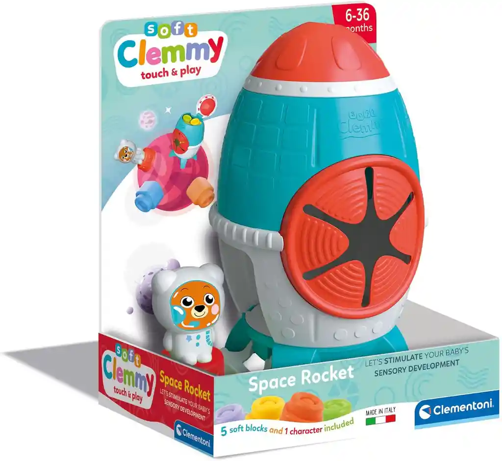Juguete Sensorial Cohete Espacial Con Bloques Para Niños
