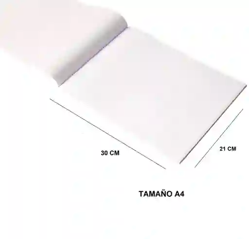 Block Papel Bond Blanco Tamaño A4 X 20 Hojas