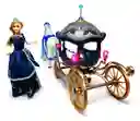 Muñeca Princesa Con Caballo Y Carruaje Mágico Azul Oscuro